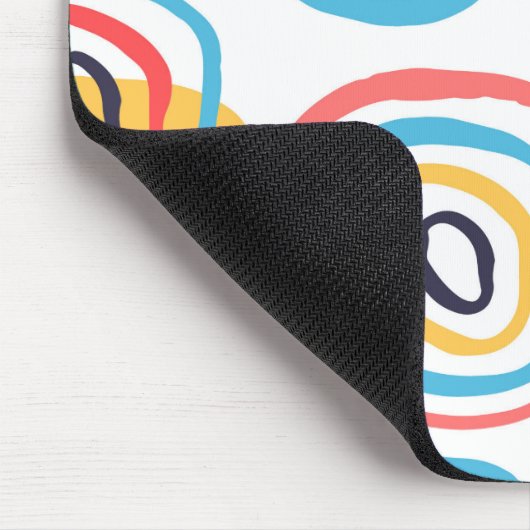 Funky Doodle Circles op White Muismat (Hoek)