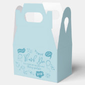 Funky Doodle Graduation Party Blauw Bedankdoosjes (Geopend)