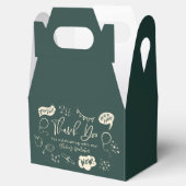 Funky Doodle Graduation Party Groen Bedankdoosjes (Geopend)