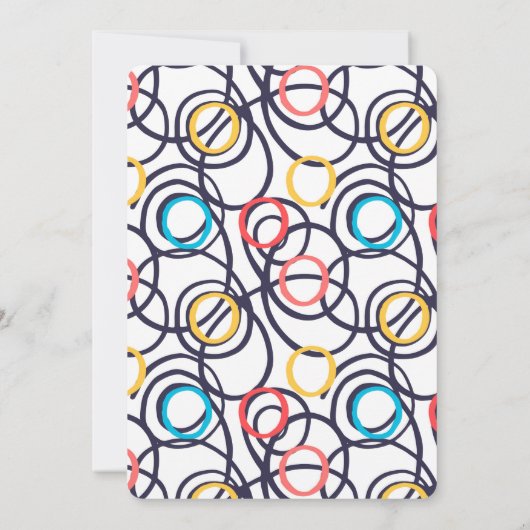 Funky Doodles 30e verjaardagsfeestje Kaart (Achterkant)