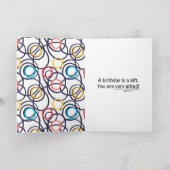 Funky Doodles for 46th Birthday Kaart (Binnen)