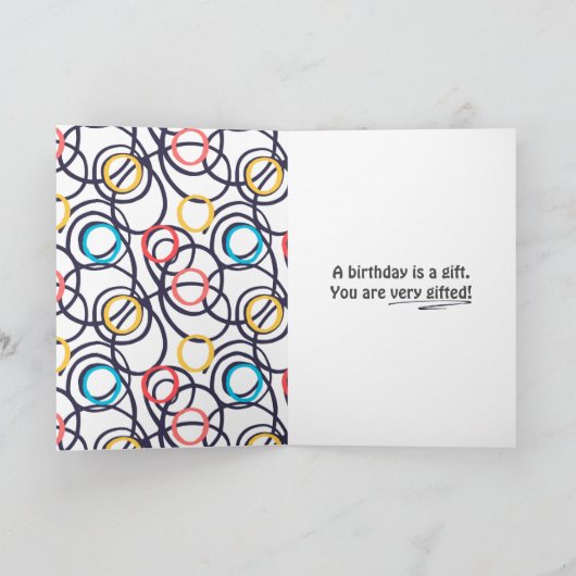 Funky Doodles for 53rd Birthday Kaart (Binnen)