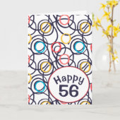 Funky Doodles for 56th Birthday Kaart (Gele Bloem)