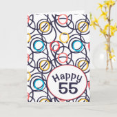 Funky Doodles voor 55th Birthday Kaart (Gele Bloem)