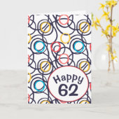 Funky Doodles voor 62e verjaardag Kaart (Gele Bloem)