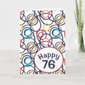 Funky Doodles voor 76th Birthday Card Kaart (Voorkant)