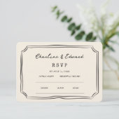 Funky Drawing Wedding Website | RSVP QR  Informatiekaartje (Staand voorkant)