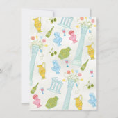 Funky Drawn Italiaanse Griekse Mediterrane Partij Kaart (Achterkant)