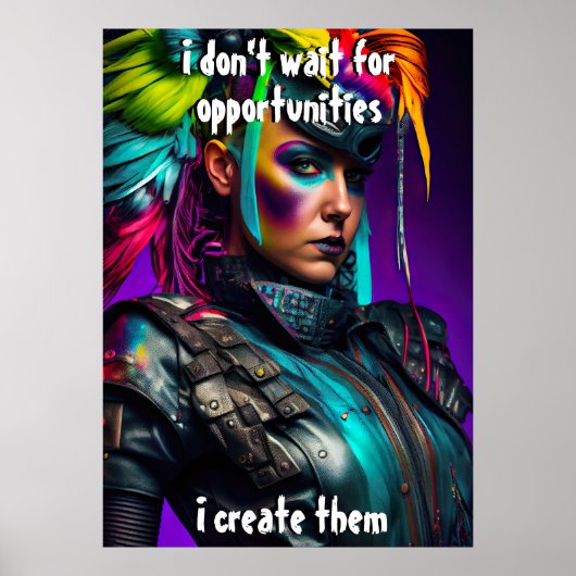 Funky Dreams - Meisje Boss Dark Feminine Art Poster (Voorkant)