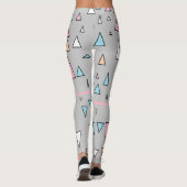 Funky Driehoeken Pastel Kleuren Leggings (Achterkant)