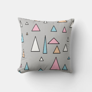 Funky Driehoeken Pastel Kleuren Worp Kussen
