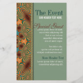 Funky Earthy Modern Social Party Ready Made Flyer (Achterkant)