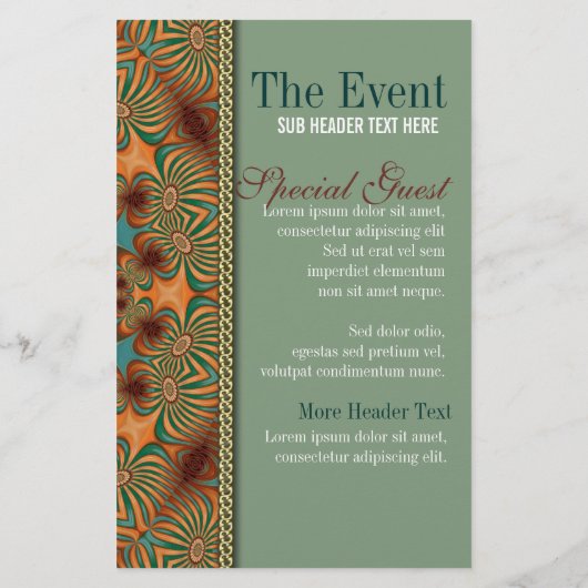 Funky Earthy Modern Social Party Ready Made Flyer (Achterkant)