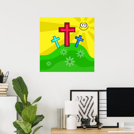 Funky Easter Poster (Thuiskantoor)