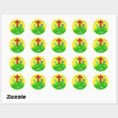 Funky Easter Ronde Sticker (Vel)