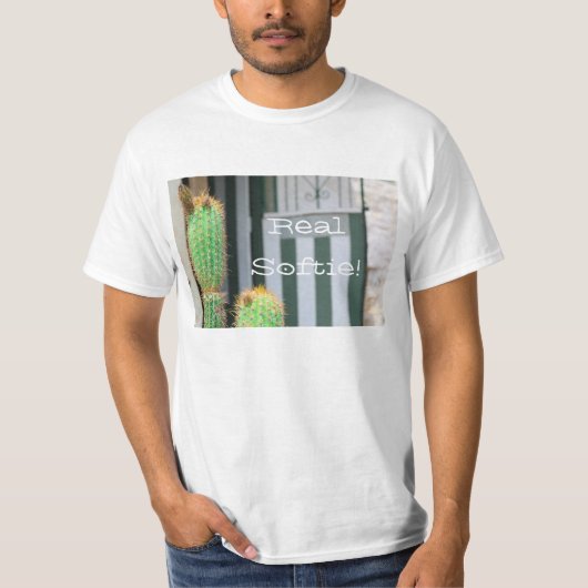 Funky Echt Softie Groene Cactus T-Shirt Top (Voorkant)