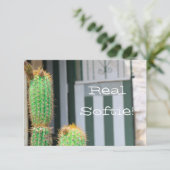 Funky echte softie groene cactus vouwkaart (Staand voorkant)