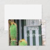 Funky echte softie groene cactus vouwkaart (Voorkant / Achterkant)