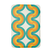 Funky eclectische retro halve cirkels kunst patroo badmat (Voorkant Verticaal)