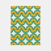 Funky eclectische retro halve cirkels kunst patroo fleece deken (Voorkant)