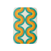 Funky Eclectische Retro Halve Cirkels Kunstpatroon Badmat (Voorkant Verticaal)