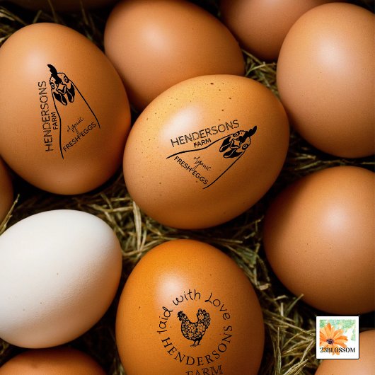  funky eenvoudige hen land boerderij naam rubberstempel