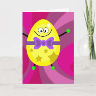 Funky Egg Feestdagen Kaart