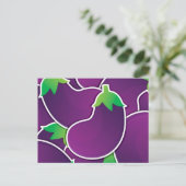 Funky eggplant briefkaart (Staand voorkant)