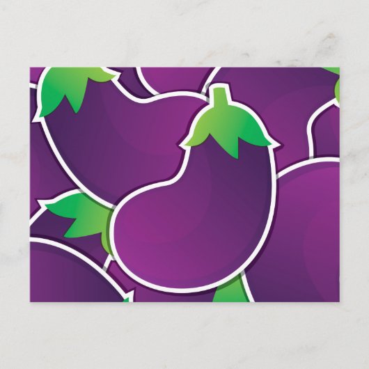 Funky eggplant briefkaart (Voorkant)
