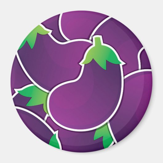 Funky eggplant magneet (Voorkant)