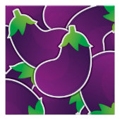 Funky eggplant perfect poster (Voorkant)