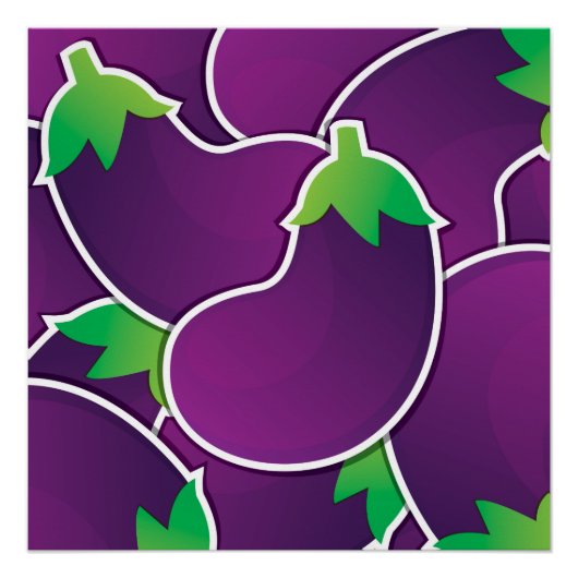 Funky eggplant perfect poster (Voorkant)