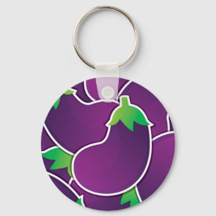 Funky eggplant sleutelhanger