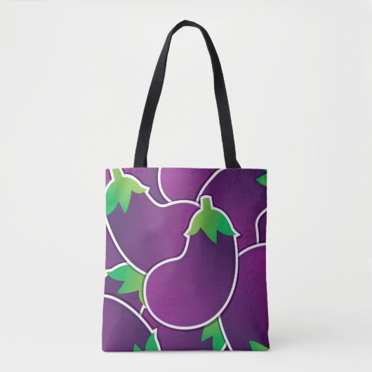 Funky eggplant tote bag (Voorkant)