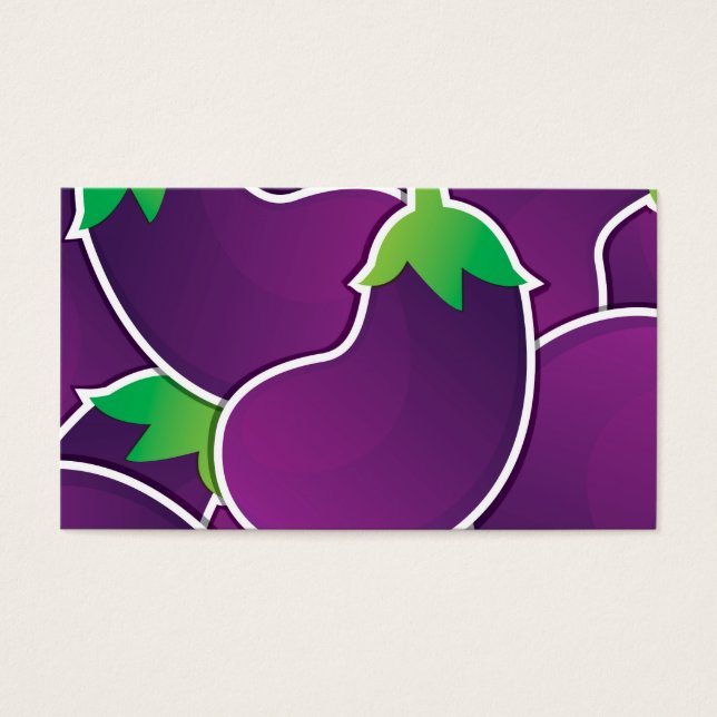 Funky eggplant visitekaartje (Voorkant)