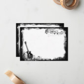 Funky Electric Guitar Flat Dank je wel Notitiekaartje (Voorkant / Achterkant in situ)