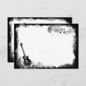 Funky Electric Guitar Flat Dank je wel Notitiekaartje (Voorkant / Achterkant)