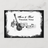 Funky Electric Guitar Flat Dank je wel Notitiekaartje (Achterkant)