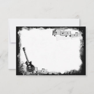 Funky Electric Guitar Flat Dank je wel Notitiekaartje