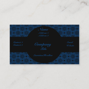 Funky Elegance Visitekaartje, blauw Visitekaartje