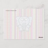 Funky Elephant Circle Mosaic met Stripes Briefkaart (Achterkant)
