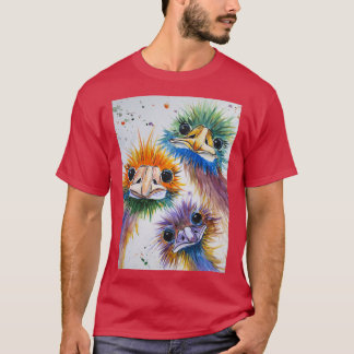 Funky Emu Bird Trio T-shirt