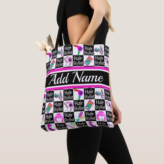 FUNKY EN CHIQUE GEPERSONALISEERDE HAARSTYLIST TOTE BAG (Dichtbij)