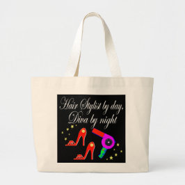 FUNKY EN CHIQUE KAPSTER EN SCHOONHEIDSSPECIALIST GROTE TOTE BAG