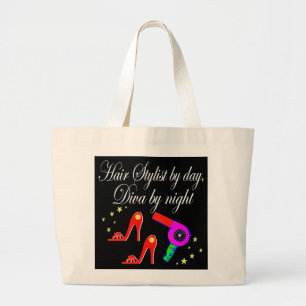FUNKY EN CHIQUE KAPSTER EN SCHOONHEIDSSPECIALIST GROTE TOTE BAG