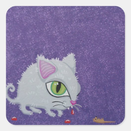 Funky en schattige kat stickers van Soozie Wray (Voorkant)