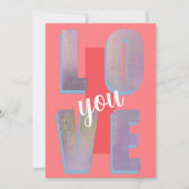 Funky energiek Ik hou van je Valentijnsdag Feestdagenkaart (Voorkant)