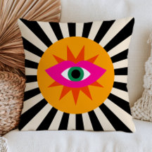 Funky Evil Eye Zwarte Strepen Maximalistisch Dopam