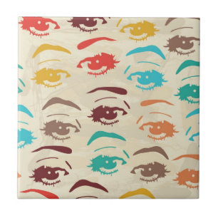 Funky Eyes Graphic Design Tegeltje
