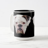 Funky Face Boxer Tweekleurige Koffiemok (Voorkant links)